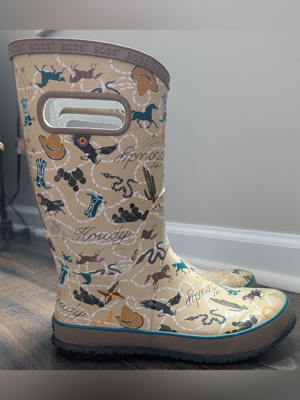 Bogs Kids New Western Rain Boots Youth Size 5